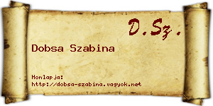Dobsa Szabina névjegykártya