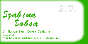 szabina dobsa business card